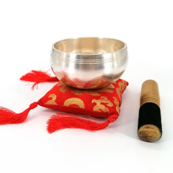 Clear Tibetan bowl with mantra 9 cm