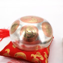 Ciotola tibetana trasparente con mantra 9 cm
