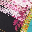 Furoshiki japonais en polyester, HIYASHINSU, noir