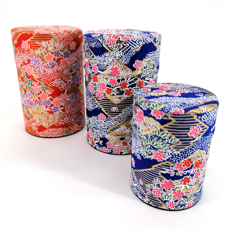 Japanische Teedose aus Washi-Papier, FLOWER
