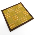 Dessous de plat / théière carré en tatami 16 x 16 cm, BAIKARA