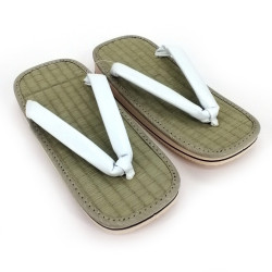 paire de sandales japonaises zori, ZORI WH, blanc