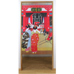 Japanese noren polyester curtain, KAMINARIMON