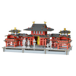 Mini-Kartonmodell, BYODO-IN, Tempel des Phönix, hergestellt in Japan