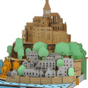 Mini maquette en carton, MONT-SAINT-MICHEL, Mont-Saint-Michel