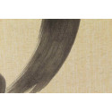 rideau noren beige japonais en chanvre cercle zen ENSÔ