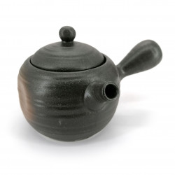 Japanese ceramic teapot, KUROMARU, black