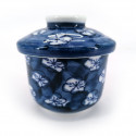japanese tea bowl with lid - chawanmushi - UME plum blossoms