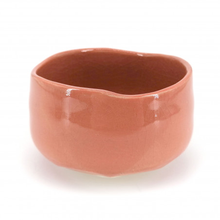 Japanese tea bowl for ceremony, AKARAKU, red