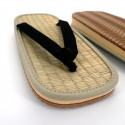 Paar japanische Zori-Sandalen, ZORI BK, schwarz