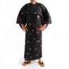 japanischer Herren yukata Kimono - schwarz, DIAMOND, Diamant und Kanji