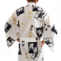 japanischer Herren yukata Kimono – weißer, SUMO, weiß