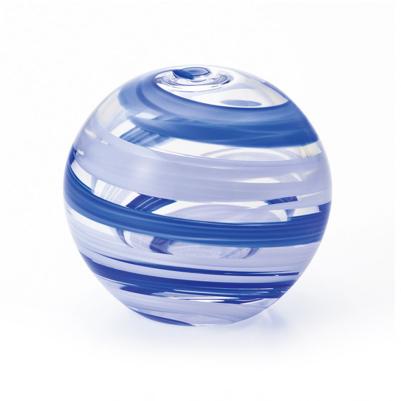 vase japonais soliflore couleur bleu en verre UMIKAZE