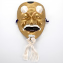 goldene Maske OKINA alter Mann