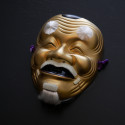 goldene Maske OKINA alter Mann