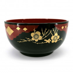 Large soup bowl, black and red - GORUDENPURAMU