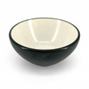 Japanese ceramic tea cup, black and white - JIMINA