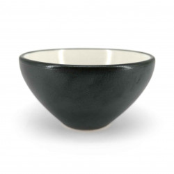 Japanische Keramik Teetasse, schwarz und weiß - JIMINA