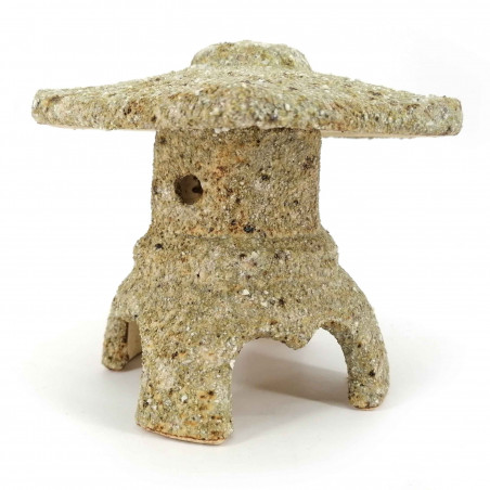 Lanterna da appoggio media in ceramica, aspetto pietra - TORO