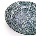 Ciotola di ramen in ceramica giapponese, blu e bianco, KARAKUSA