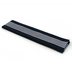 Cinturón obi de algodón azul tradicional japonés, OBI-SASH