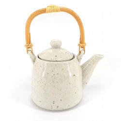 Japanische Keramik-Teekanne, emailliertes Interieur, herausnehmbarer Filter, weiß, ANATA NO ISHI