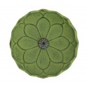 Japanese green cast iron incense burner, IWACHU LOTUS, lotus flower