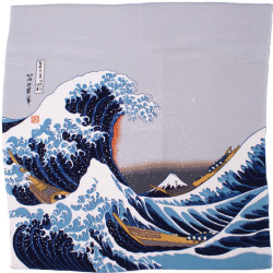 furoshiki japonais NAMIFUJI- Hokusai La Grande Vague de Kanagawa