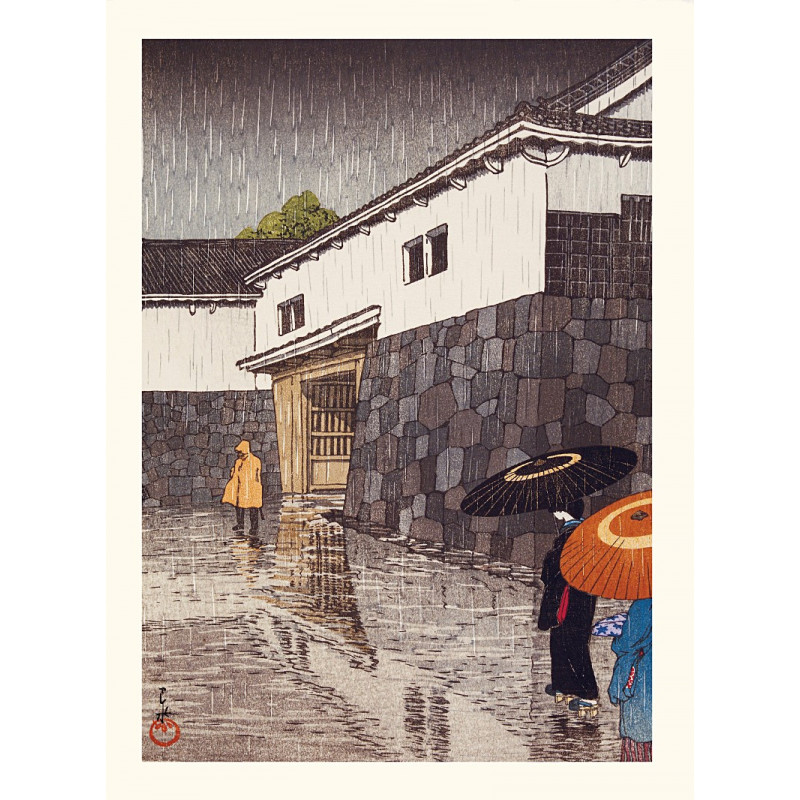 Japanese print, Uchiyamashita in Okayama, Kawase Hasui