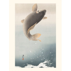 Stampa giapponese, Jumping carp, Ohara Koson