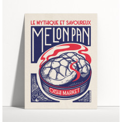 Illustration, Melon Pan Print, Paiheme