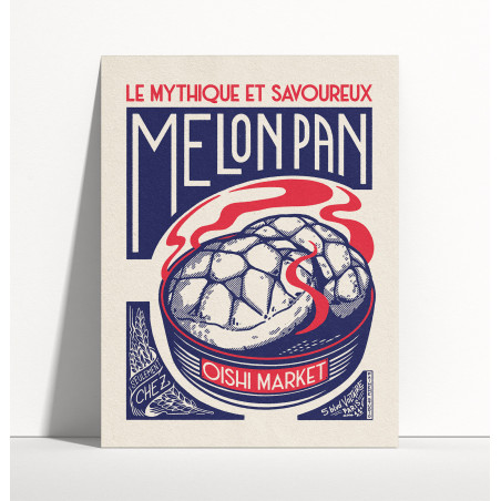 Ilustración 30x40cm, Melon Pan Print, PAIHEME