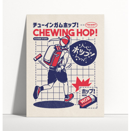 Illustration 30x40cm, Chewing Gum Print, PAIHEME