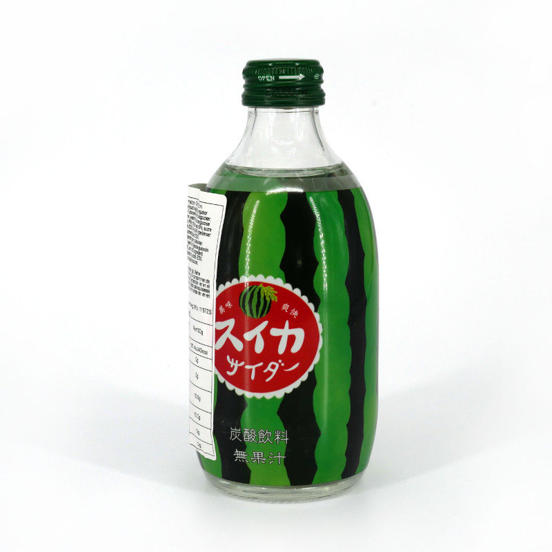 Refresco de sandía japonesa, TOMOMASU WATERMELON SODA, 300 ml