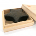 Japanische schwarze Schmuckschatulle aus Gusseisen, ASANOHA HOSHI, Stern