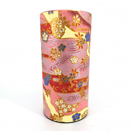Japanese tea caddy in washi paper, SHIKISAI, 200 g