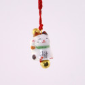 Japanese cat decorative hook for phone, MANEKINEKO, tricolor