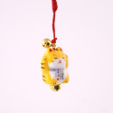 accroche décorative japonaise pour téléphone chat jaune 7149