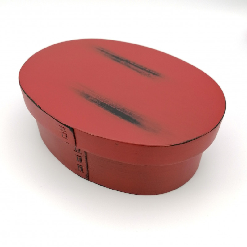 Japanische ovale Bento-Lunchbox aus Zedernholz, MAGEWAPPA
