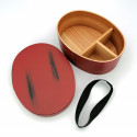 Japanische ovale Bento-Lunchbox aus Zedernholz, MAGEWAPPA