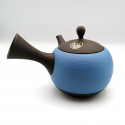 Japanese teapot tokoname kyusu, IRO, blue