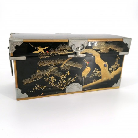 Large Lacquered Miniature Wooden Chest, Taishō Period