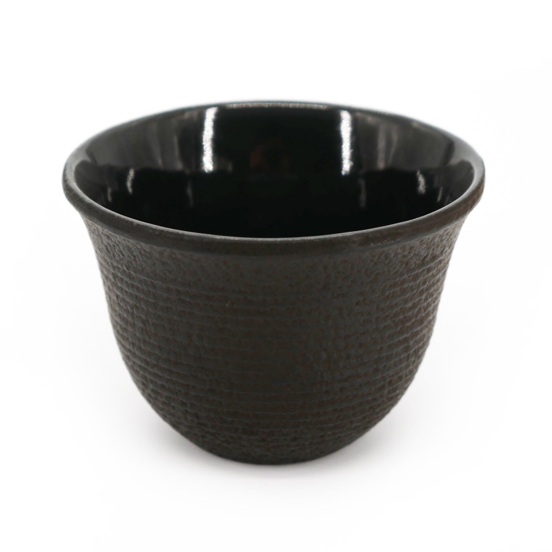 Japanese enameled bronze mug, ROJI ITOME