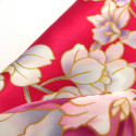 Écharpe japonaise en soie motif orchidée, RAN, couleur au choix