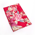 Japanese silk scarf with orchid pattern, RAN, color of your choice