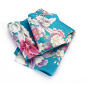 Pañuelo de seda japonesa con estampado de orquídeas, RAN, color a elegir