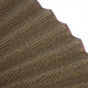 Japanischer grüner Fächer aus Polyester, Baumwolle und Bambus mit Labyrinthmuster, SAAYA, 22cm