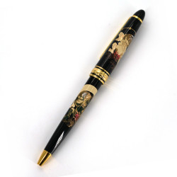 Kugelschreiber, schwarz, Wind- und Blitzgötter, 133mm FUJIN-RAIJIN