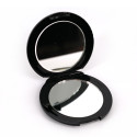 Miroir de poche japonais rond noir en résine motif glycine, FUJI, 7cm