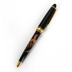 Japanischer schwarzer Harzkugelschreiber in Phoenix-Designbox, HOOH, 130mm